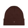 Tommy Hilfiger TH Flag Pima Cotton Beanie Walnut