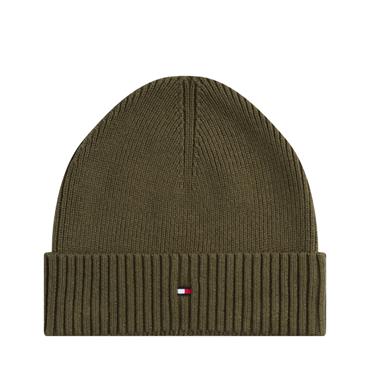 Tommy Hilfiger TH Flag Pima Cotton Beanie Green
