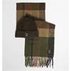 Barbour Westerdale Beanie & Scarf Gift Set Olive/Navy