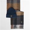 Barbour Westerdale Beanie & Scarf Gift Set Navy/Grey