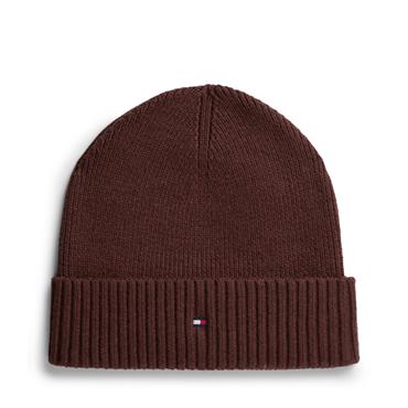 Tommy Hilfiger Flag Pima Cotton Beanie Wine
