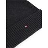 Tommy Hilfiger Flag Pima Cotton Beanie Charcoal