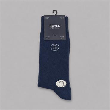 Boyle For Men Plain Cotton Socks  Navy