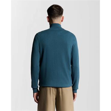 Lyle & Scott Cotton Merino 1/4 Zip Knit Blue