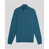 Lyle & Scott Cotton Merino 1/4 Zip Knit Blue