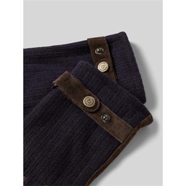 Bugatti Textile & Sheepskin Glove Navy