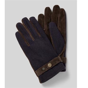 Bugatti Textile & Sheepskin Glove Navy