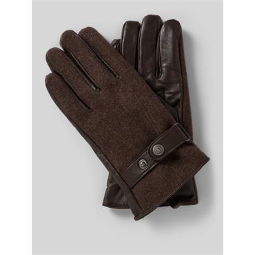 Bugatti Textile & Sheepskin Glove Brown