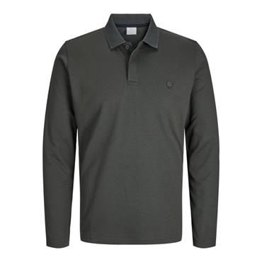 Jack & Jones Rodney Long Sleeve Polo Tee Ash