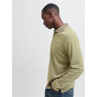 Jack & Jones Rodney Long Sleeve Polo Tee Aloe