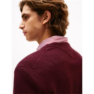 Tommy Hilfiger Essential Structure Crew Burgundy