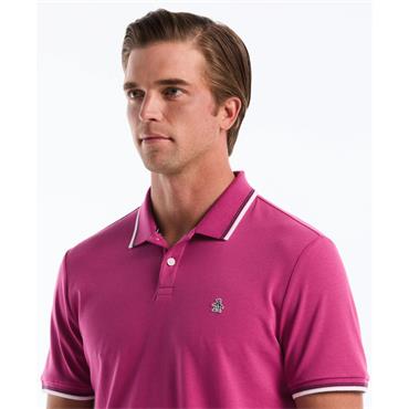 Penguin Tipped Pique Polo Shirt Magenta