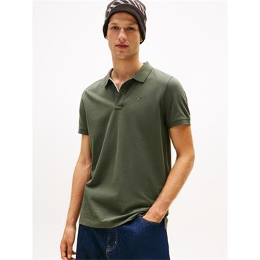 Tommy Jeans Slim Placket Polo Green
