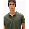 Tommy Jeans Slim Placket Polo Green