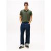 Tommy Jeans Slim Placket Polo Green