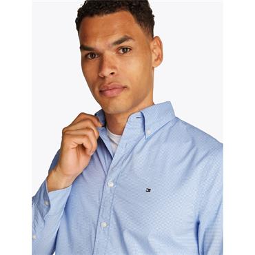 Tommy Hilfiger Flex Poplin Mini Print Shirt Blue
