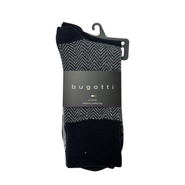 Bugatti 2 Pack Herringbone Socks Navy