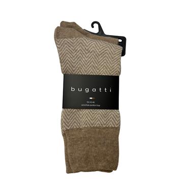 Bugatti 2 Pack Herringbone Socks Sand