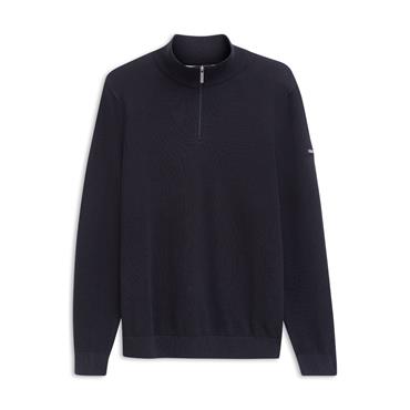 Bugatti  Troyer Half Zip Knitted Sweater  Navy