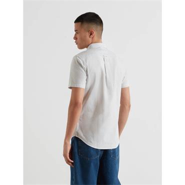 Farah Brewer Stripe Short Sleeve Shirt Balsam