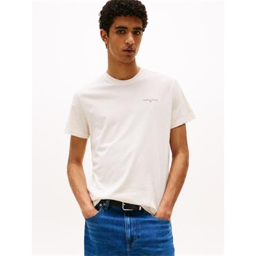 Tommy Jeans Slim Linear Tee Oatmeal