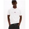 Tommy Jeans Flag Linear Tee Ecru