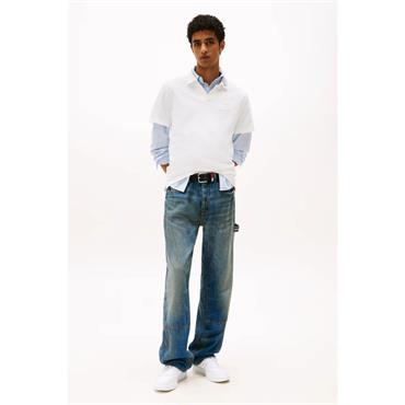 Tommy Jeans Skipper Collar Polo Oatmeal
