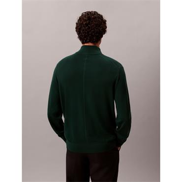 Calvin Klein Merino 1/4 Zip Jumper Green