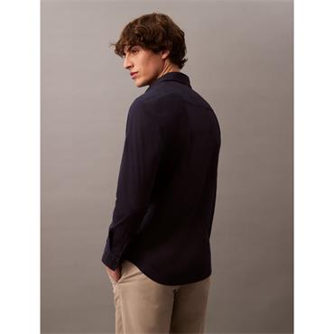 Calvin Klein Solid Stretch Shirt Navy