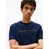 Tommy Jeans Reg Linear Logo Tee Navy