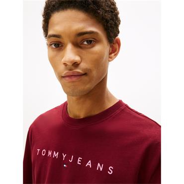 Tommy Jeans Reg Linear Logo Tee Wine