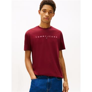 Tommy Jeans Reg Linear Logo Tee Wine