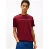 Tommy Jeans Reg Linear Logo Tee Wine