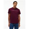 Tommy Jeans Reg Linear Logo Tee Berry