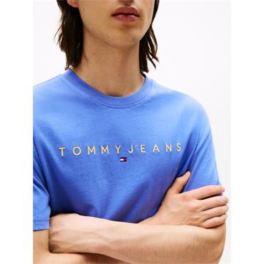 Tommy Jeans Reg Linear Logo Tee Sapphire