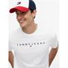 Tommy Jeans Reg Linear Logo Tee White