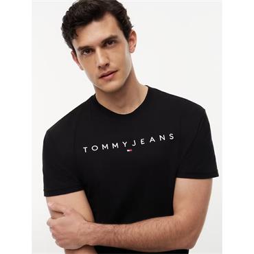 Tommy Jeans Reg Linear Logo Tee Black