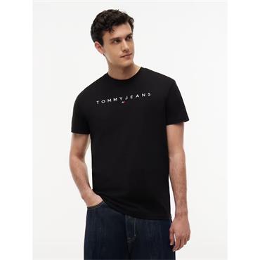 Tommy Jeans Reg Linear Logo Tee Black