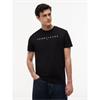 Tommy Jeans Reg Linear Logo Tee Black