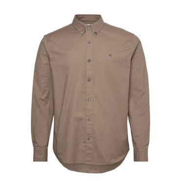 Calvin Klein Jeans Solid Classic Oxford Button-Down Shirt Taupe