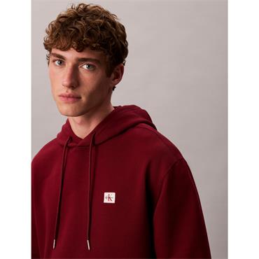 Calvin Klein Jeans Terry Badge Hoodie Red
