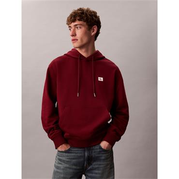 Calvin Klein Jeans Terry Badge Hoodie Red
