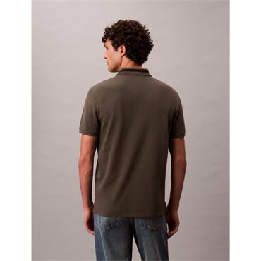 Calvin Klein Jeans Monogram Pique Polo T-Shirt Beluga