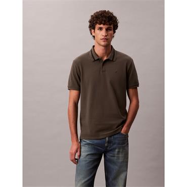 Calvin Klein Jeans Monogram Pique Polo T-Shirt Beluga