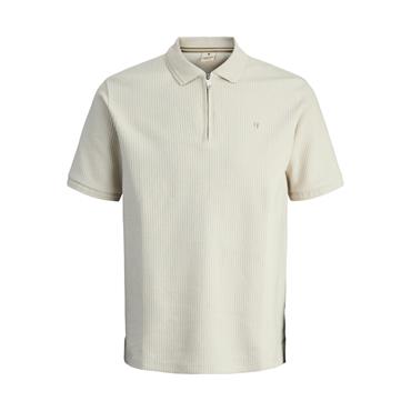 Jack & Jones Cameron Zip Polo Moonbeam