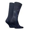 Tommy Hilfiger 2 Pack Check Socks Navy