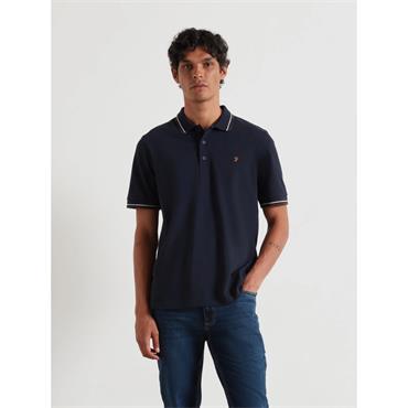 Farah Elton Gold F Tipped Polo Navy