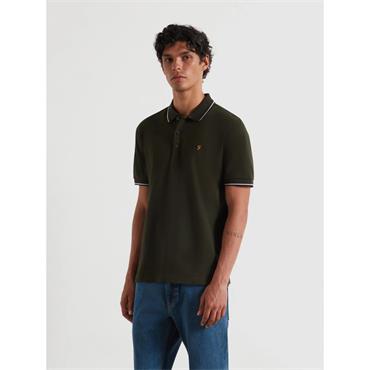 Farah Elton Gold F Tipped Polo Evergreen