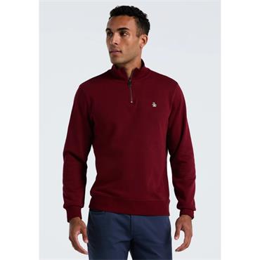 Penguin Sticker Pete Quarter Zip Sweatshirt Cabernet