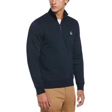 Penguin Sticker Pete Quarter Zip Sweatshirt Sapphire